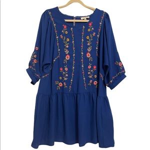 Umgee Blue Floral Tunic